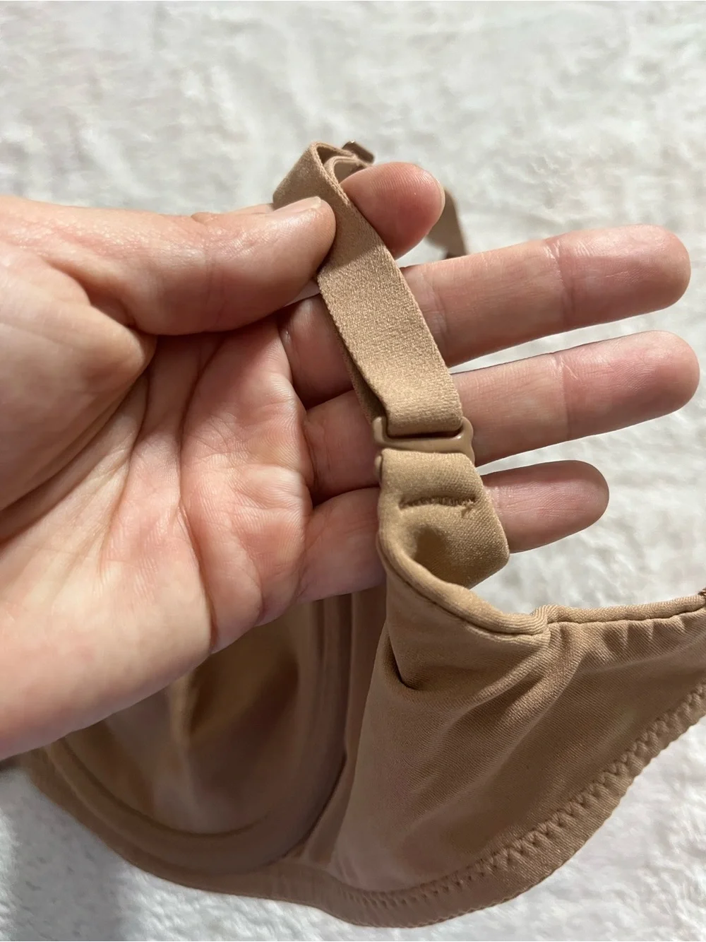 NEW Skims Fits Everybody UNLINED DEMI BRA 32DDD Clay ? Smoothing Underwire Nude - Picture 4 of 14